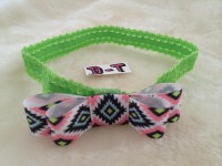 Bandeau vert motif